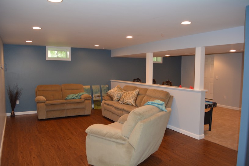 Basement Living Spaces & Family Room Ideas Boston, MA, South Shore
